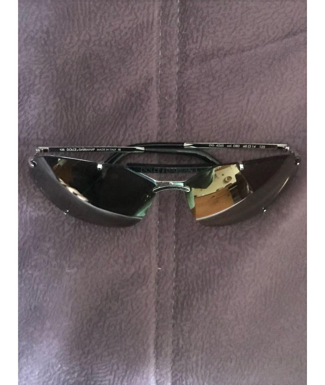 DOLCE&GABBANA Коричневые металлические солнцезащитные очки, фото 4