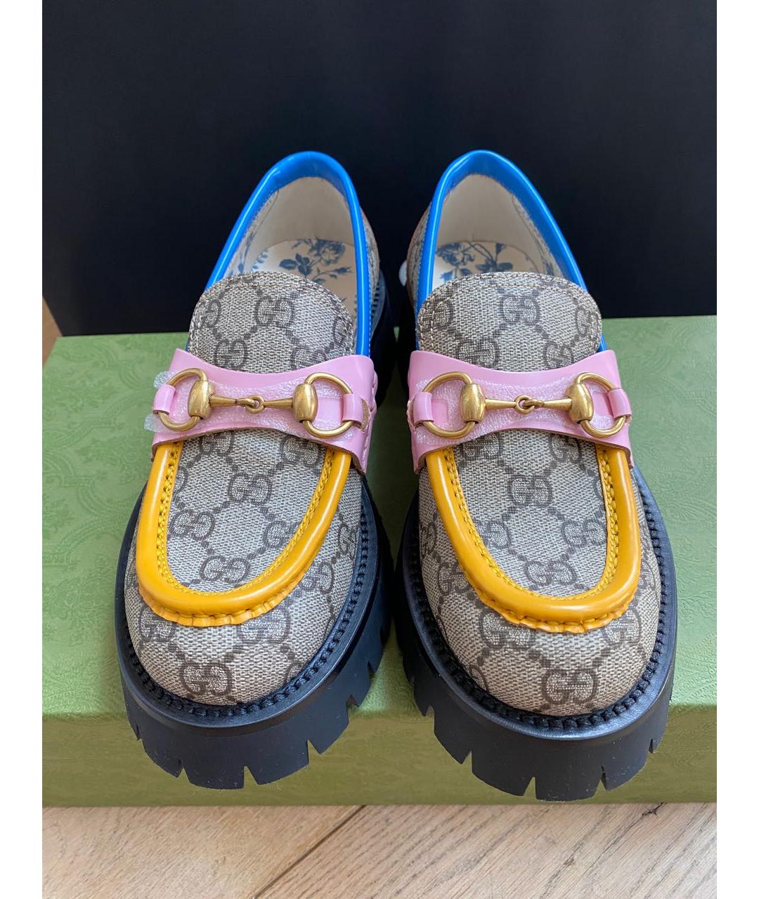GUCCI Бежевые лоферы, фото 2