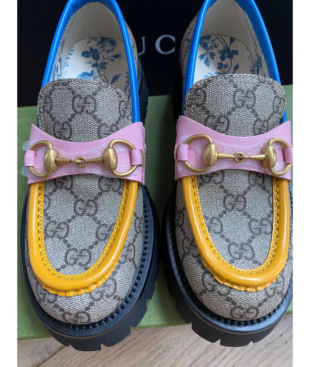 GUCCI Бежевые лоферы, фото 5