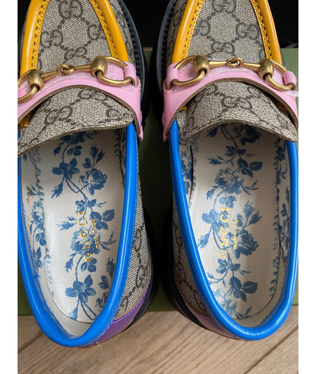 GUCCI Бежевые лоферы, фото 3