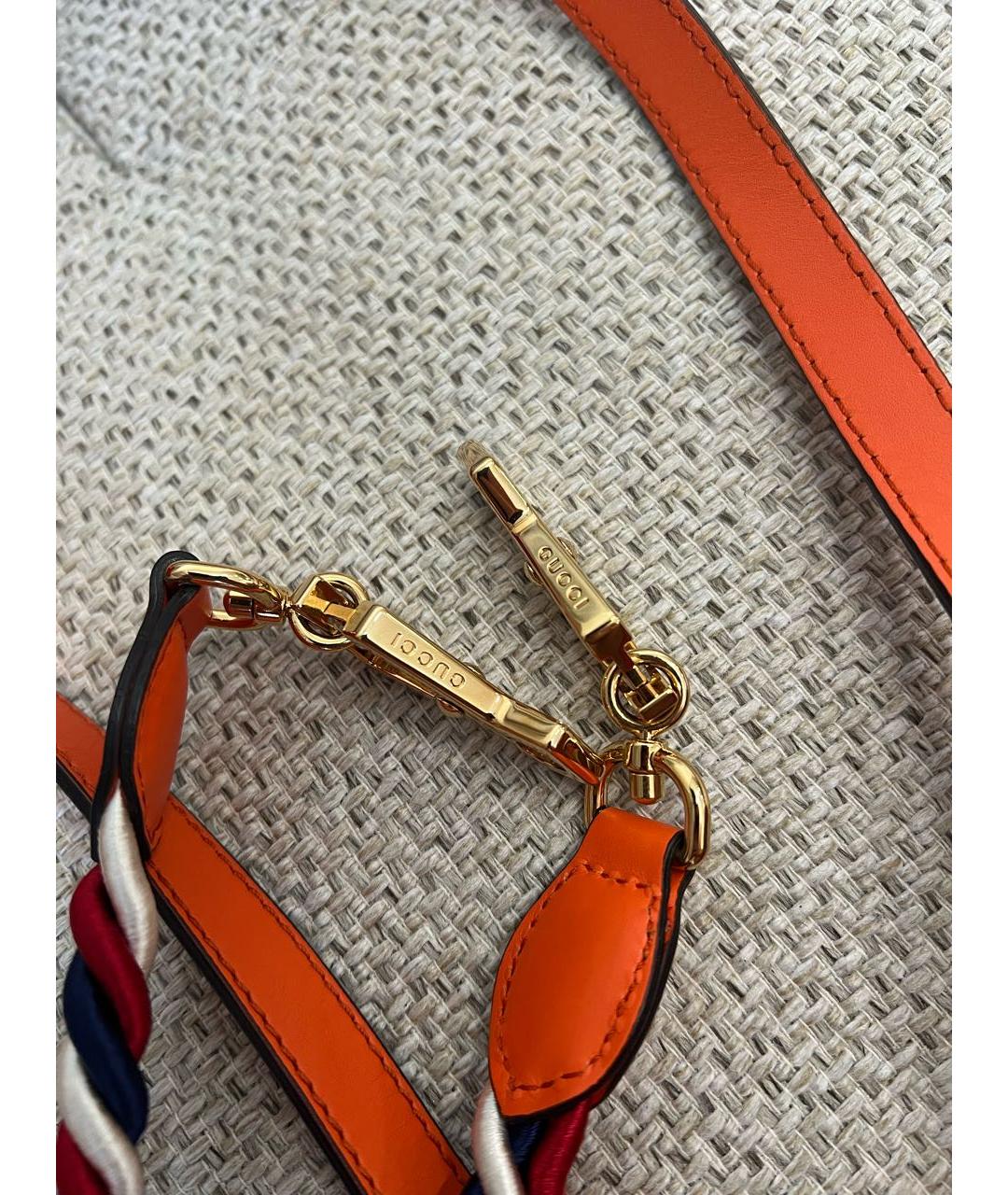 GUCCI Оранжевая кожаная сумка через плечо, фото 8