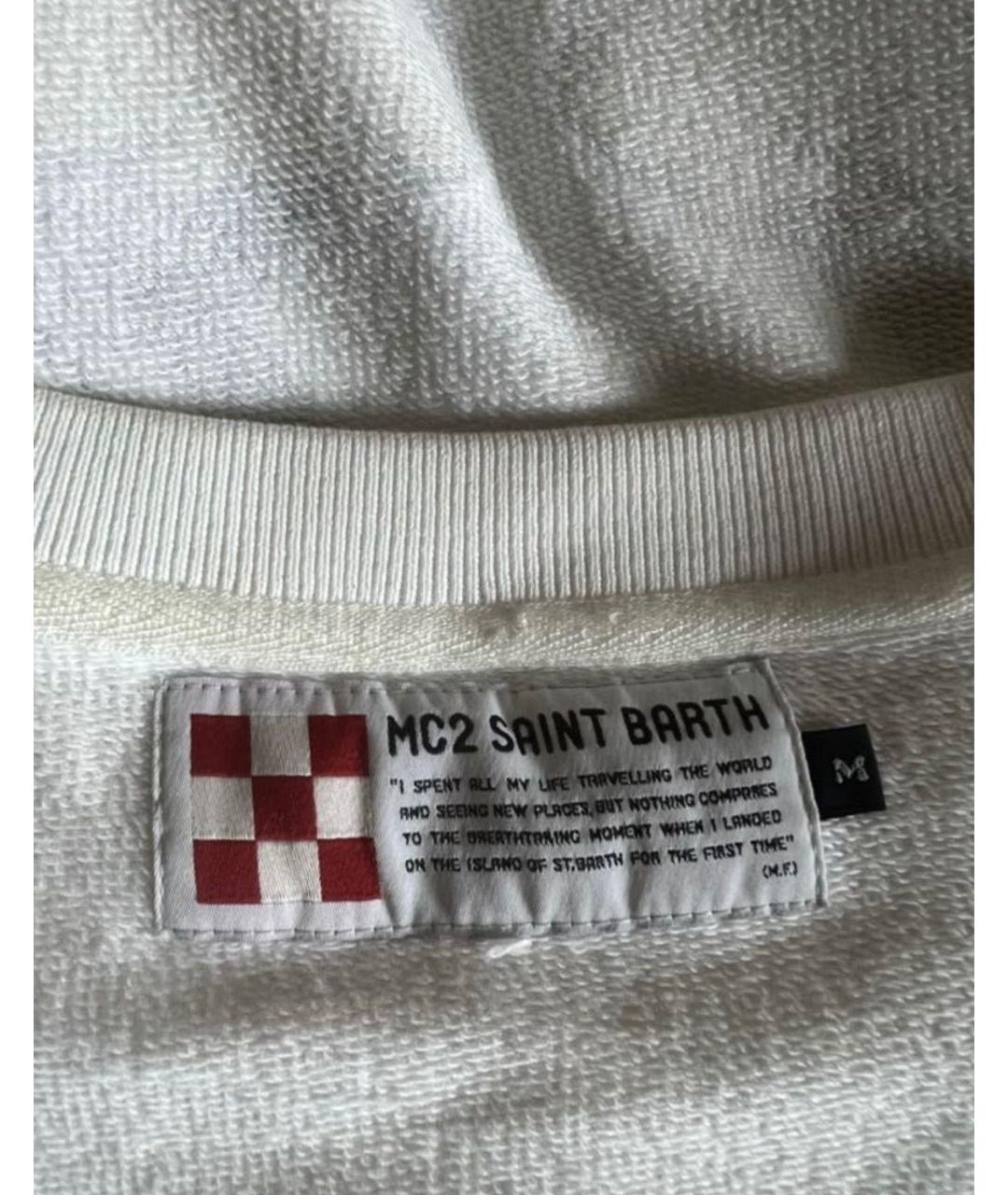 MC2 SAINT BARTH Белый хлопковый джемпер / свитер, фото 8