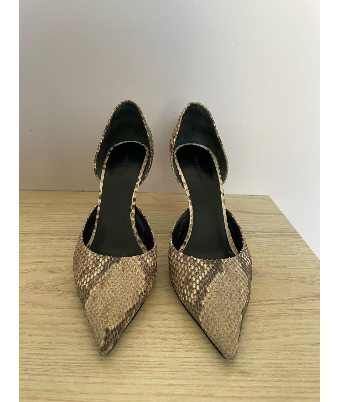 CELINE Бежевые туфли из экзотической кожи, фото 2
