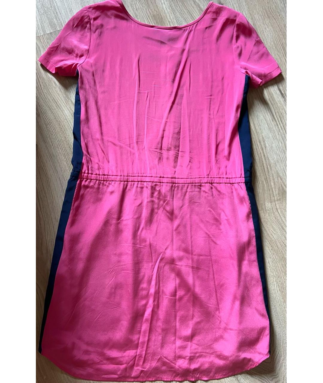 DKNY Розовое шелковое повседневное платье, фото 2