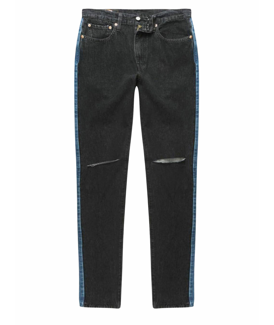 LEVI'S Антрацитовые хлопковые джинсы скинни, фото 1