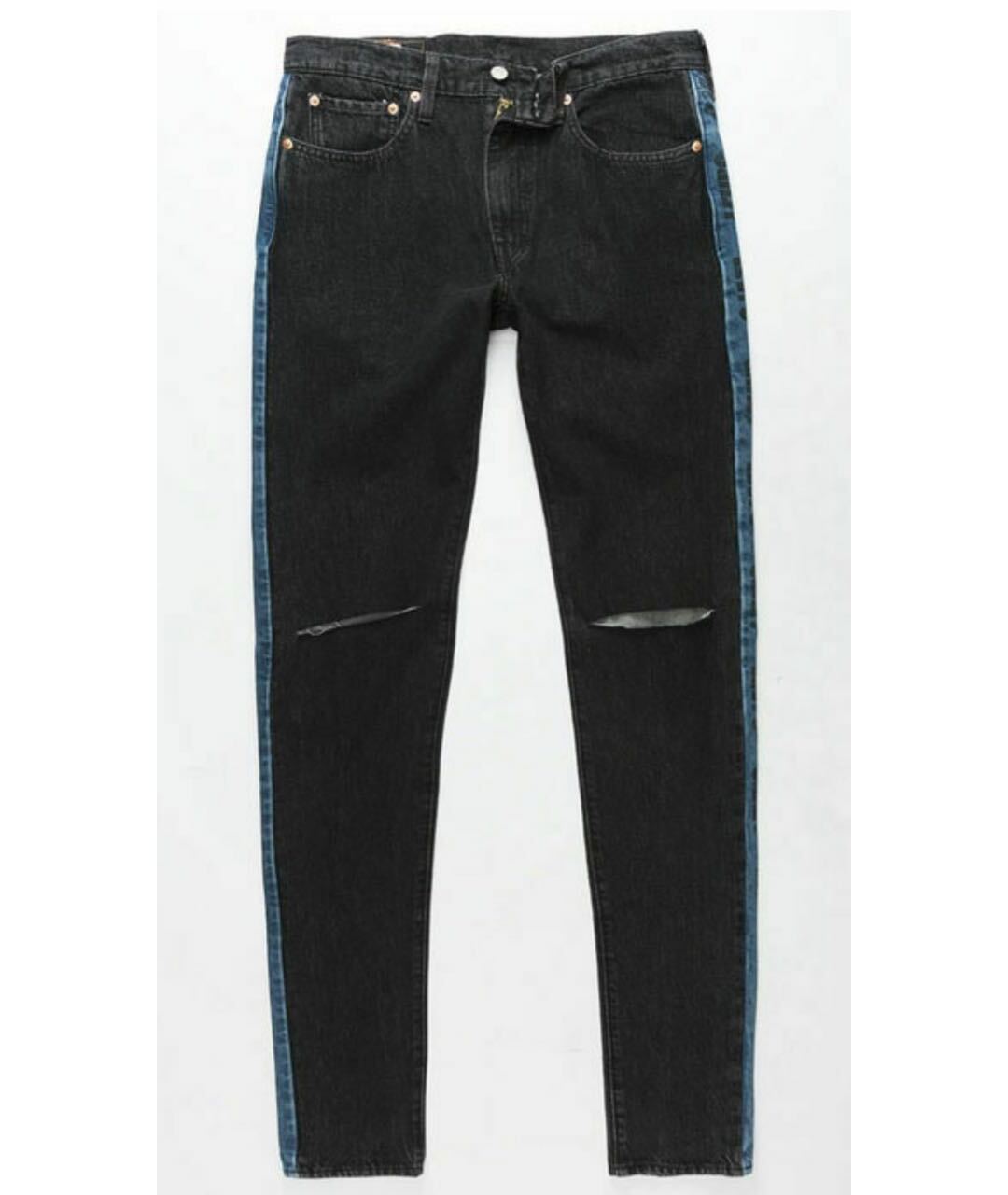 LEVI'S Антрацитовые хлопковые джинсы скинни, фото 9