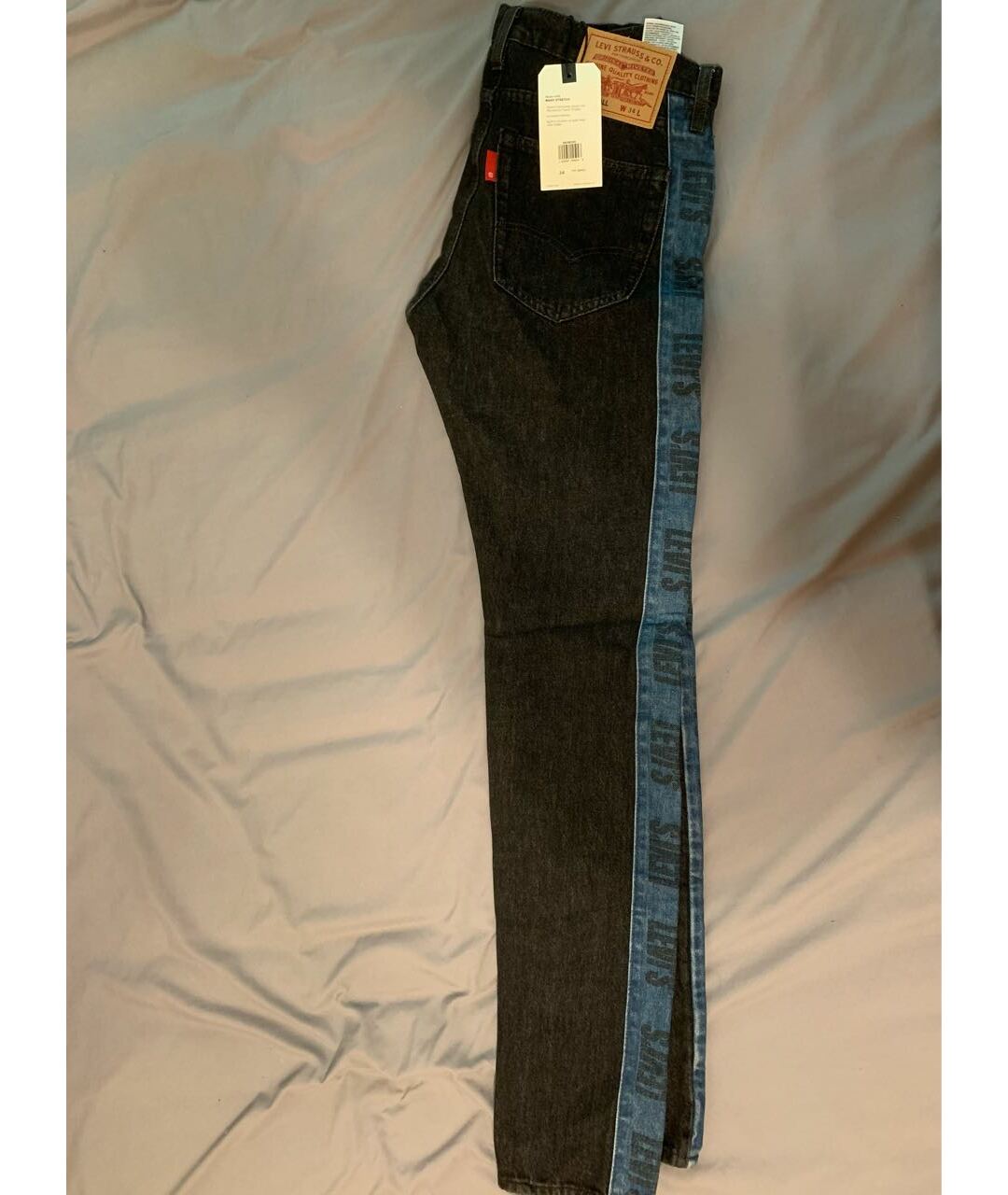 LEVI'S Антрацитовые хлопковые джинсы скинни, фото 4