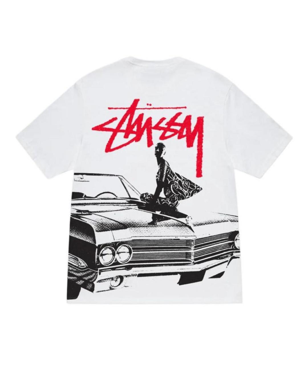 STUSSY Черная хлопковая футболка, фото 2