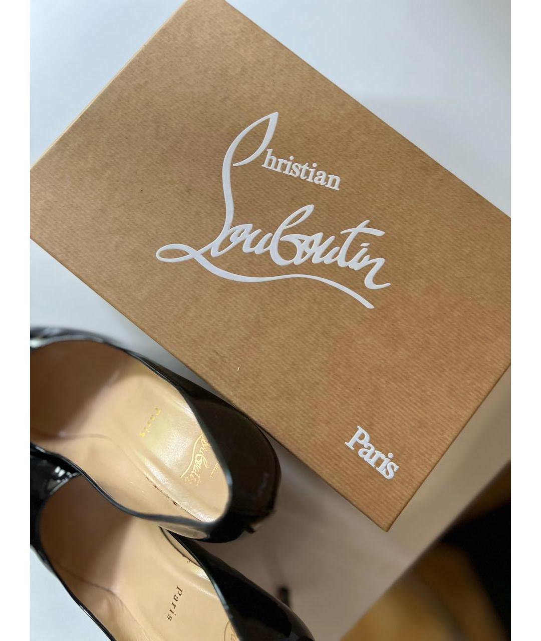 CHRISTIAN LOUBOUTIN Черные туфли из лакированной кожи, фото 5