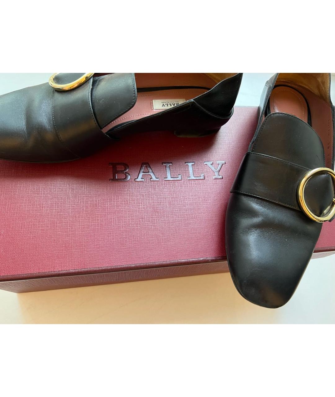 BALLY Черные кожаные лоферы, фото 6