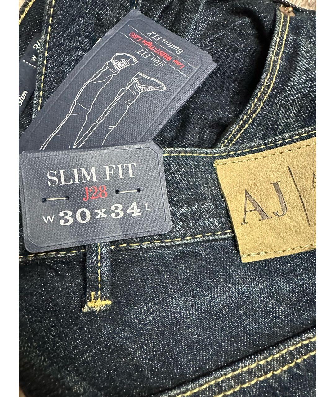 ARMANI JEANS Синие джинсы скинни, фото 7