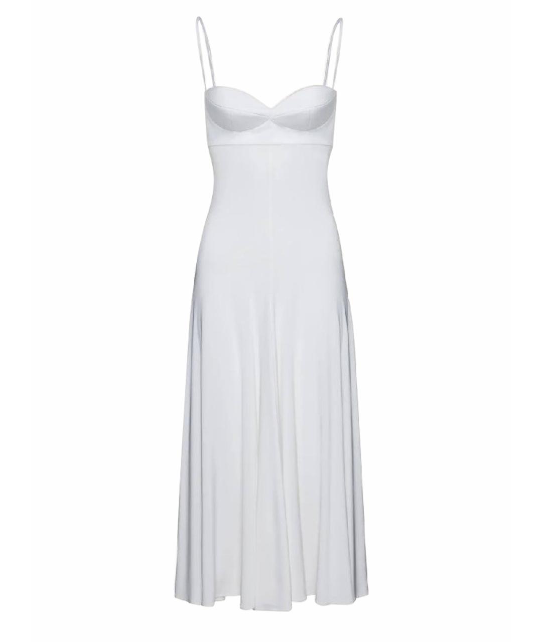 MAGDA BUTRYM Белое вискозное коктейльное платье, фото 1