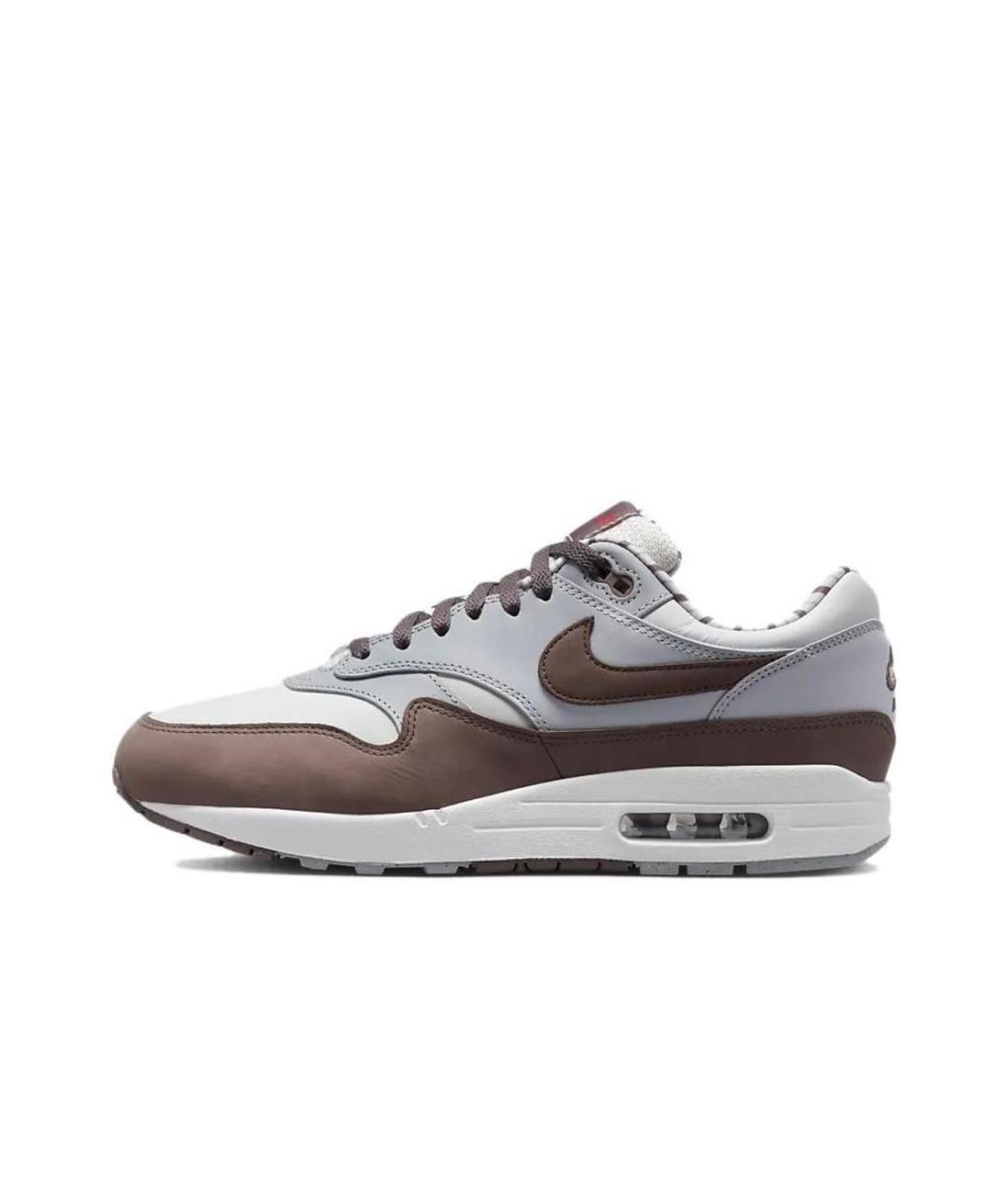 NIKE Коричневые кожаные низкие кроссовки / кеды, фото 8