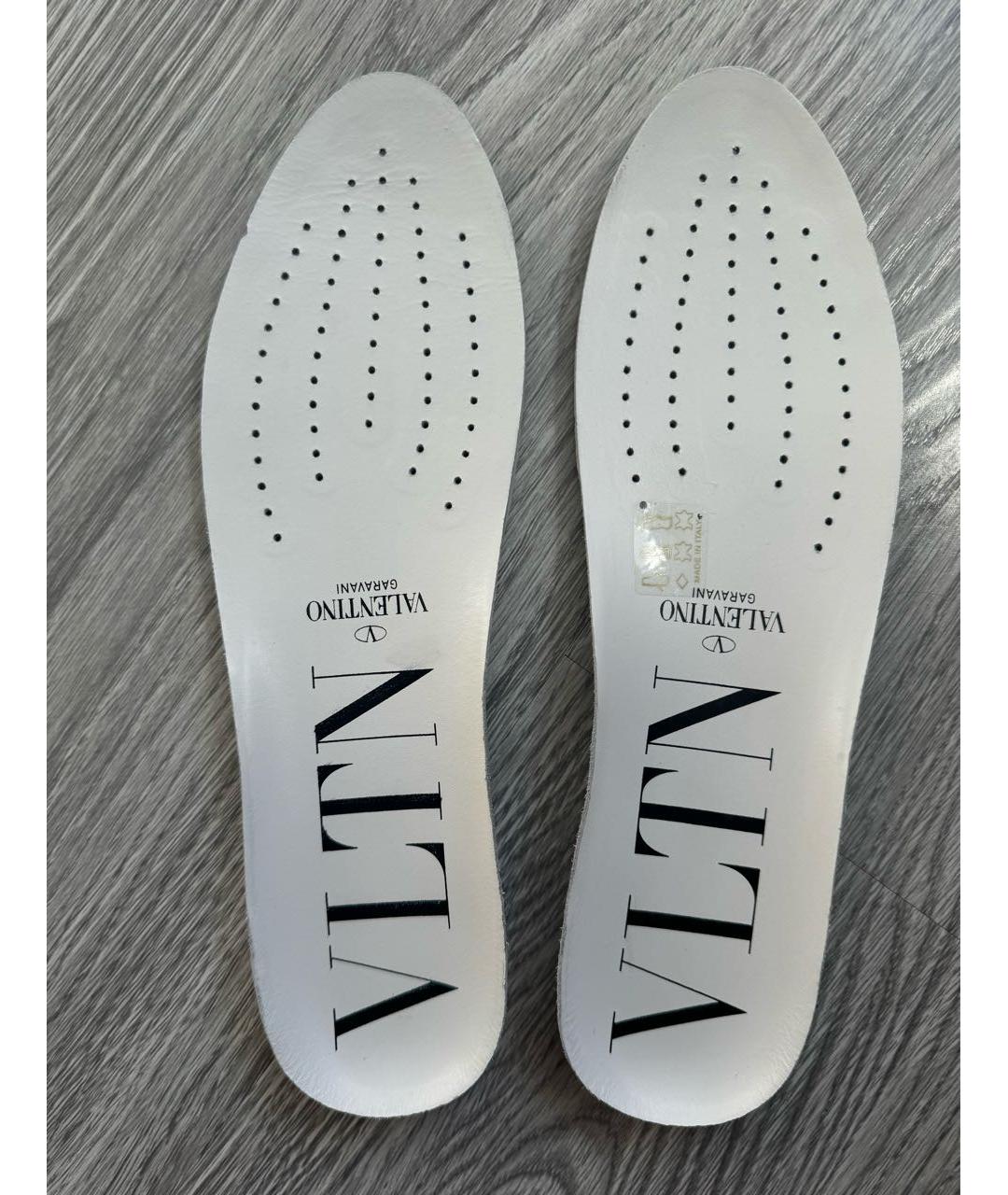 VALENTINO Белые кожаные низкие кроссовки / кеды, фото 8