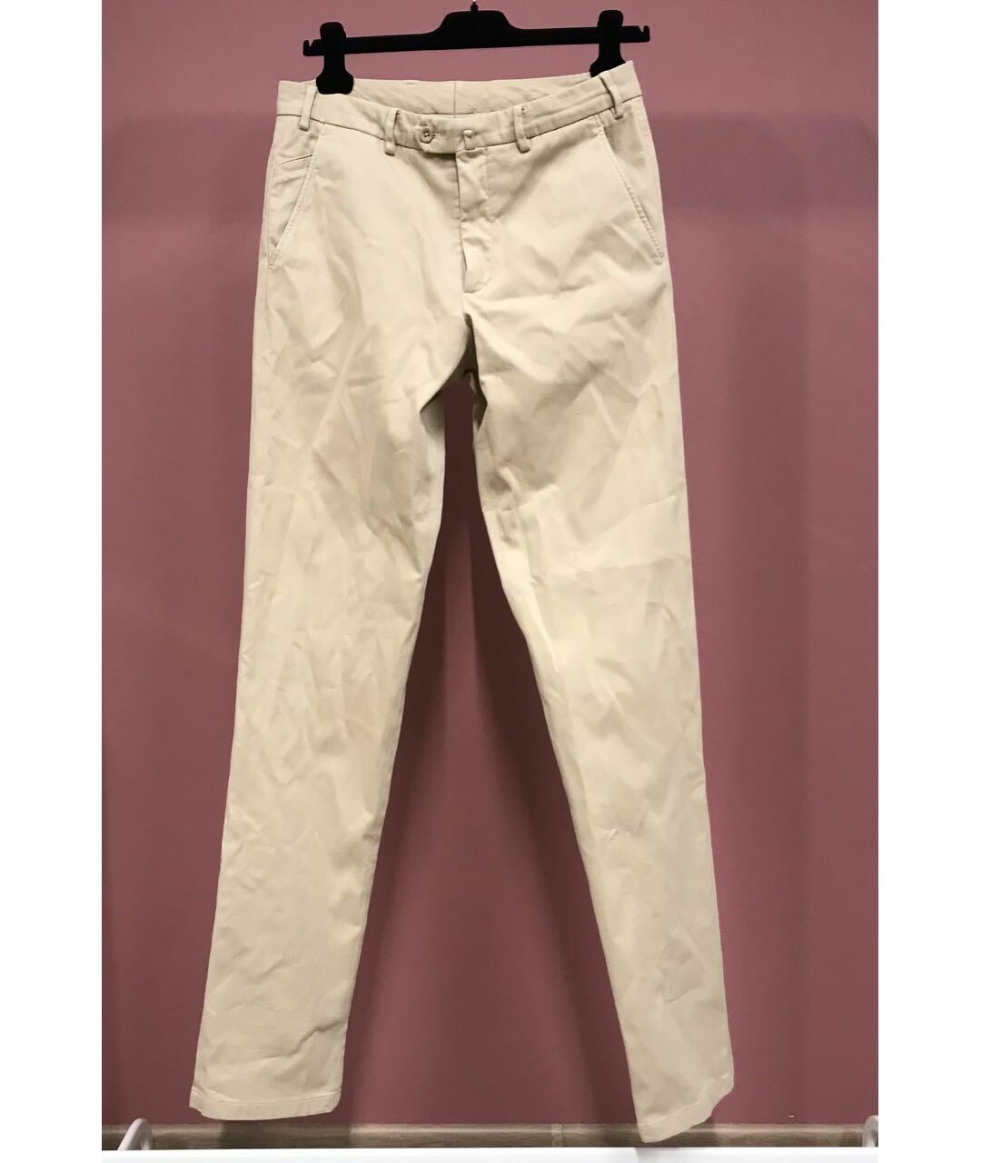 LORO PIANA Бежевые хлопковые классические брюки, фото 8