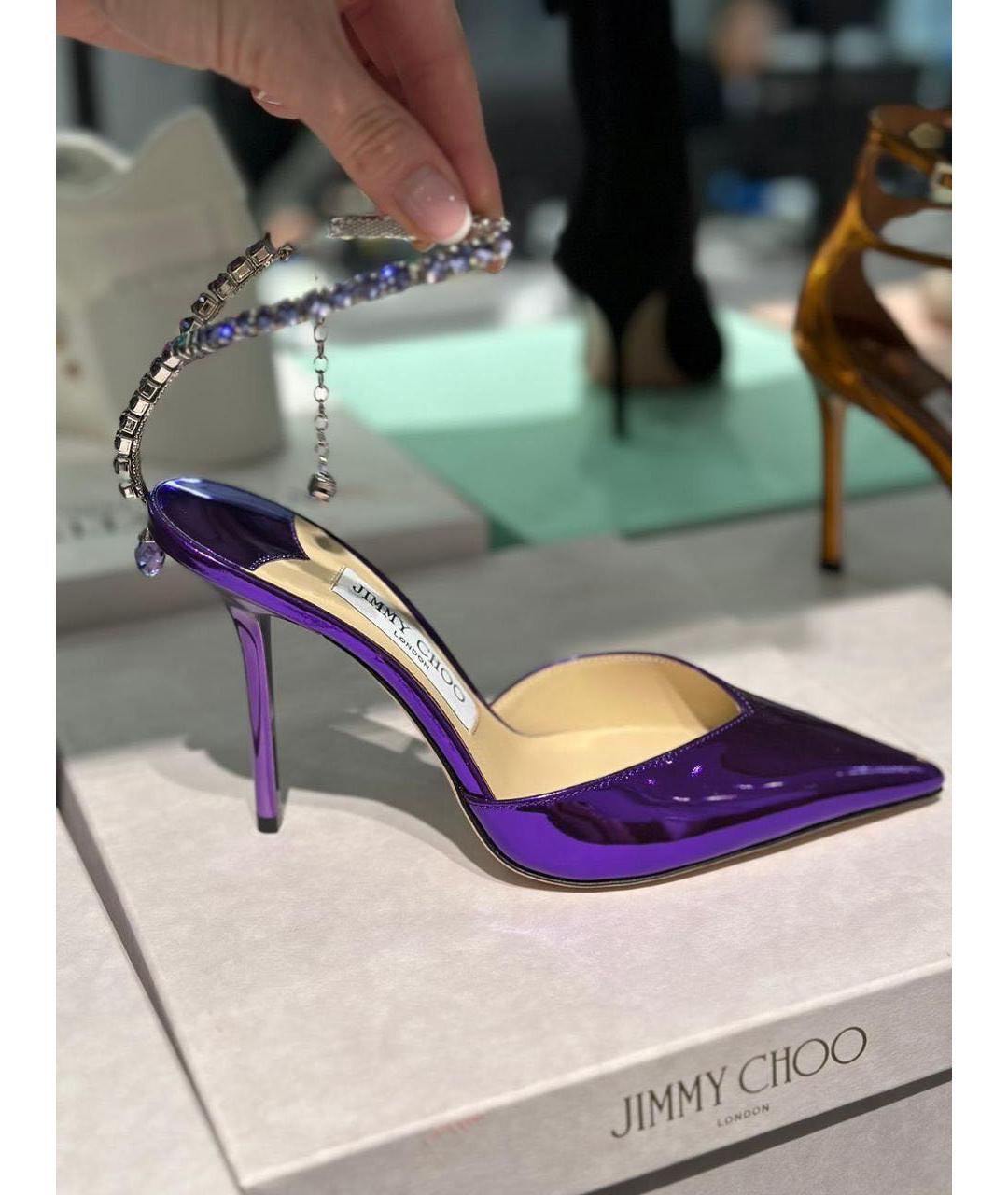 JIMMY CHOO Фиолетовые босоножки, фото 2