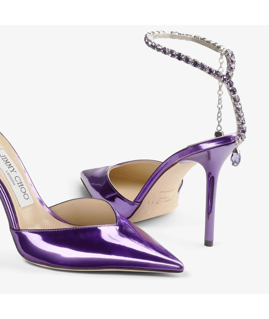 JIMMY CHOO Фиолетовые босоножки, фото 5