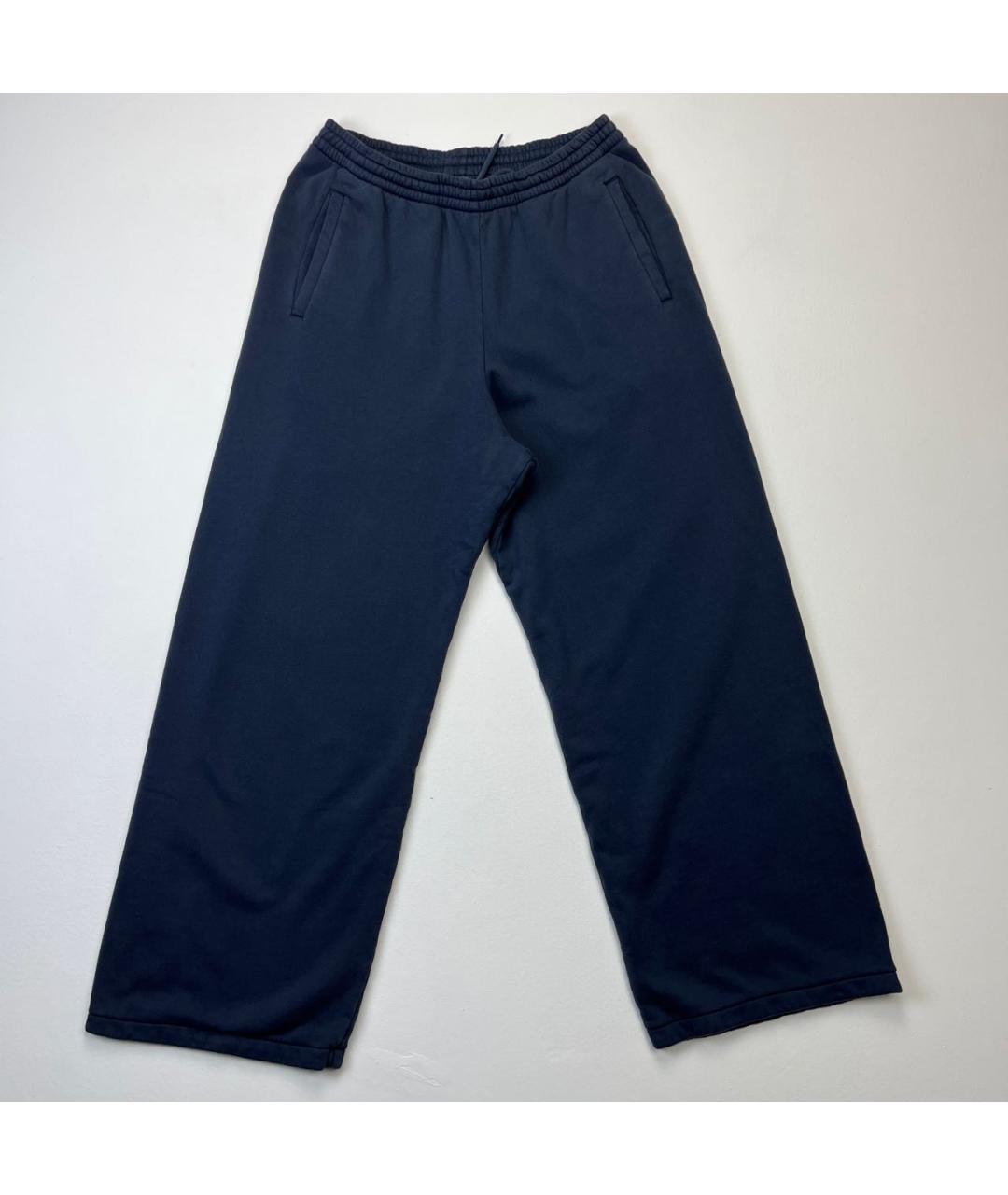YEEZY Темно-синие хлопковые брюки широкие, фото 2
