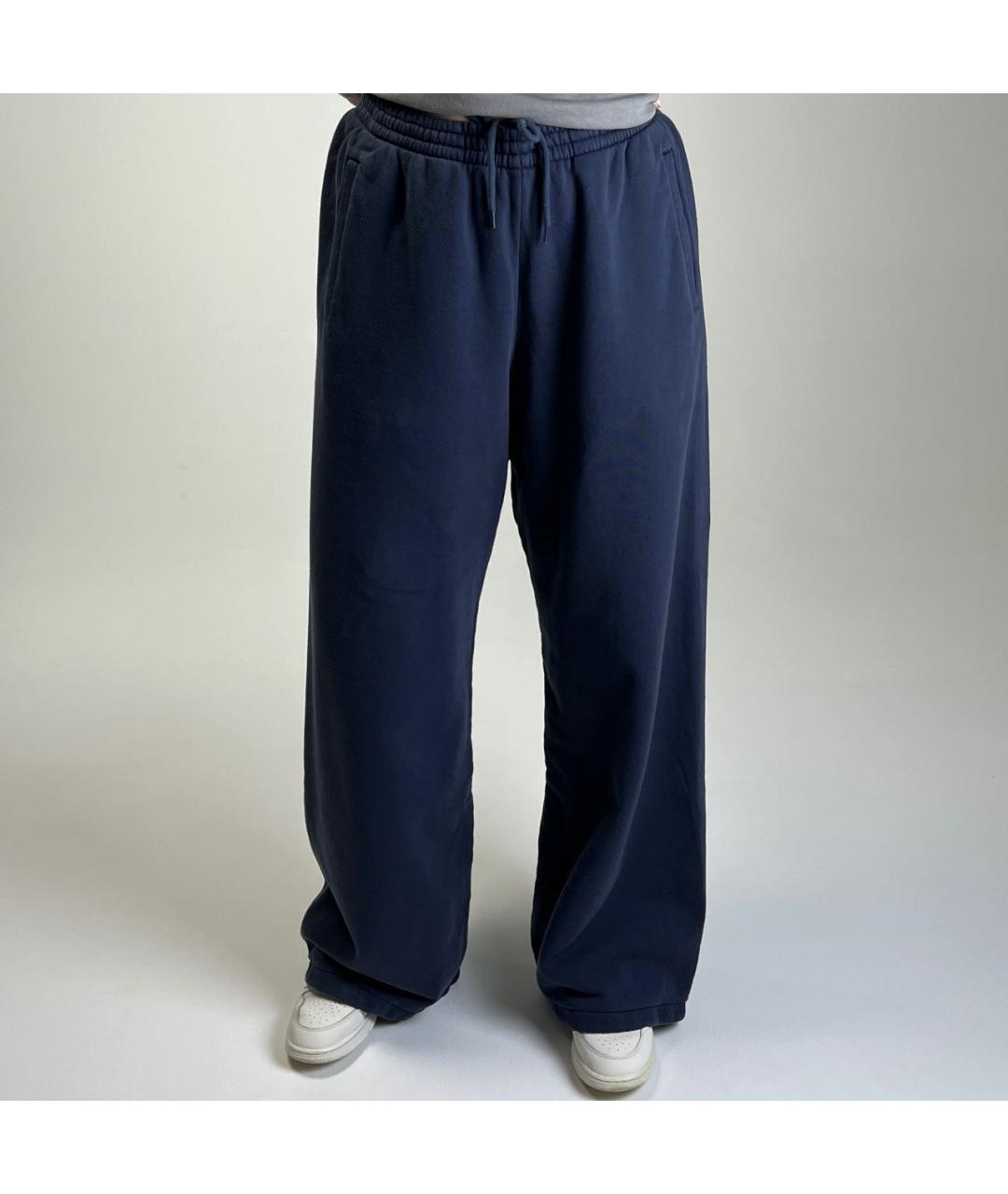 YEEZY Темно-синие хлопковые брюки широкие, фото 5