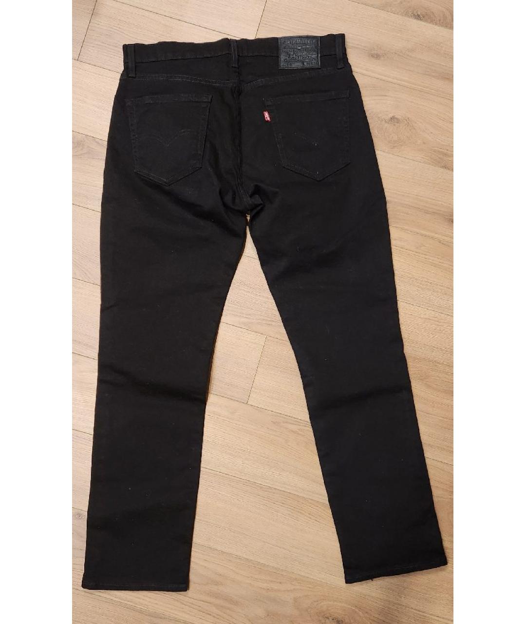 LEVI'S Черные хлопковые прямые джинсы, фото 2