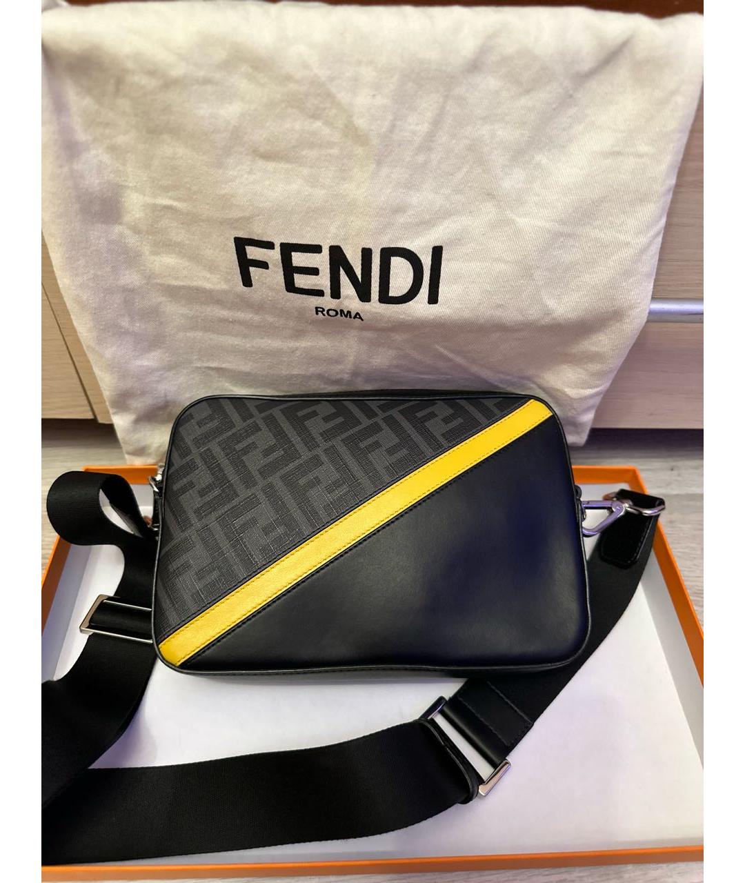 FENDI Антрацитовая сумка на плечо, фото 5