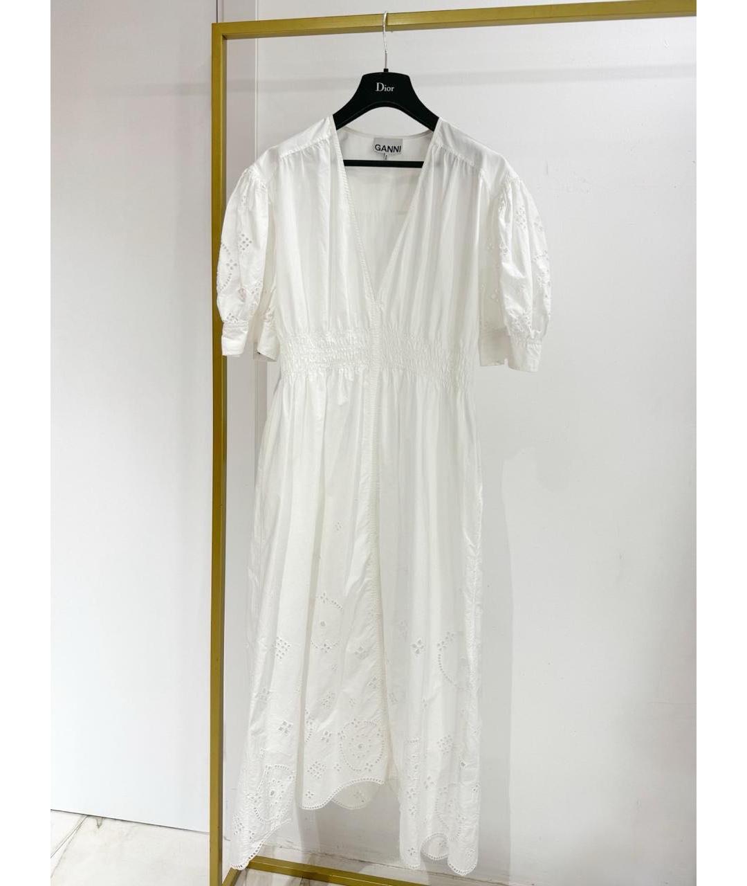 GANNI Белое повседневное платье, фото 3