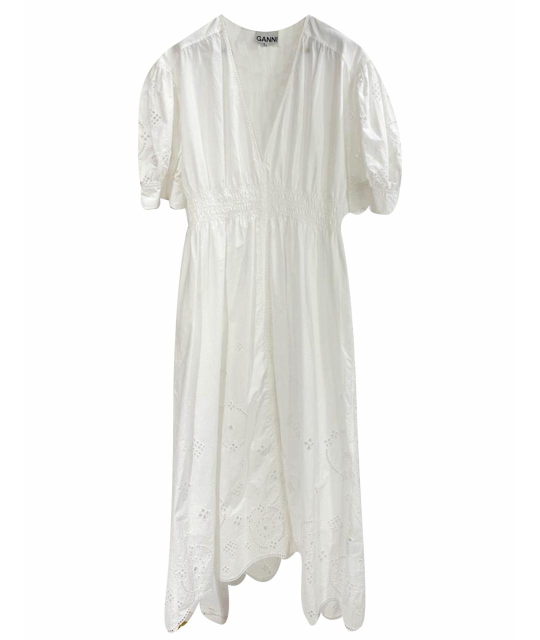 GANNI Белое повседневное платье, фото 1