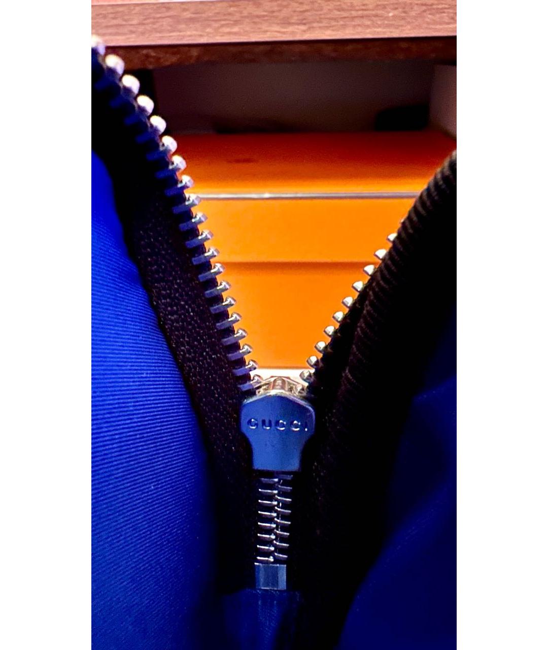 GUCCI Синяя синтетическая сумка на плечо, фото 7