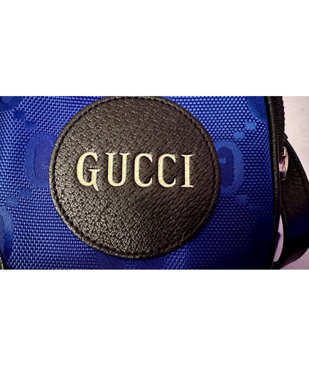 GUCCI Синяя синтетическая сумка на плечо, фото 6