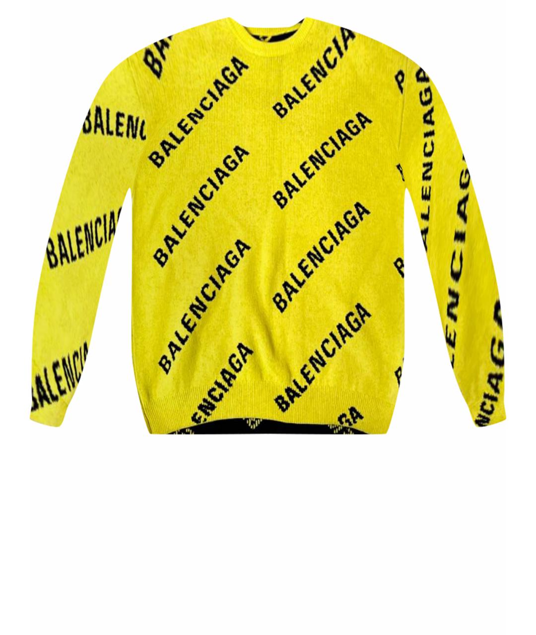 BALENCIAGA Желтый шерстяной джемпер / свитер, фото 1