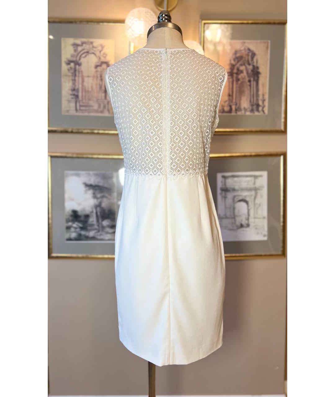 WATERMAN Белое полиэстеровое коктейльное платье, фото 3
