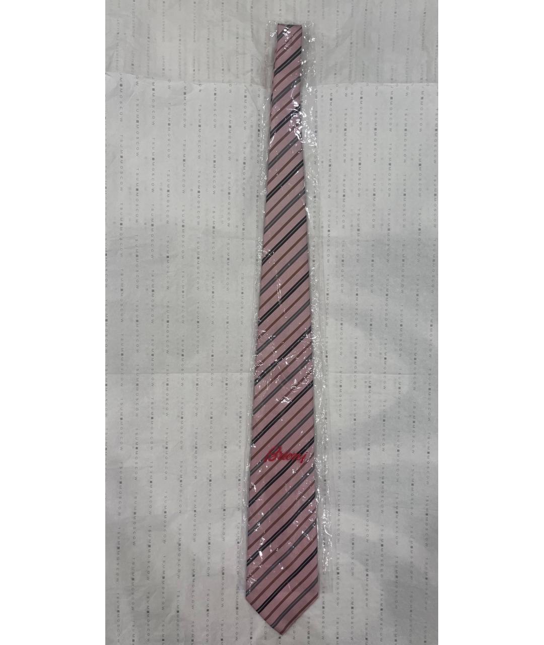 BRIONI Розовый шелковый галстук, фото 2