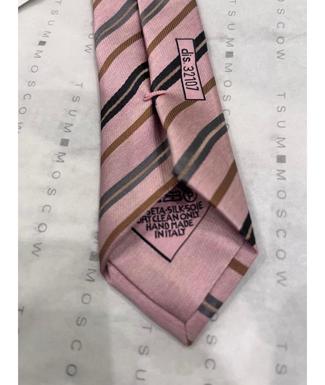 BRIONI Розовый шелковый галстук, фото 7