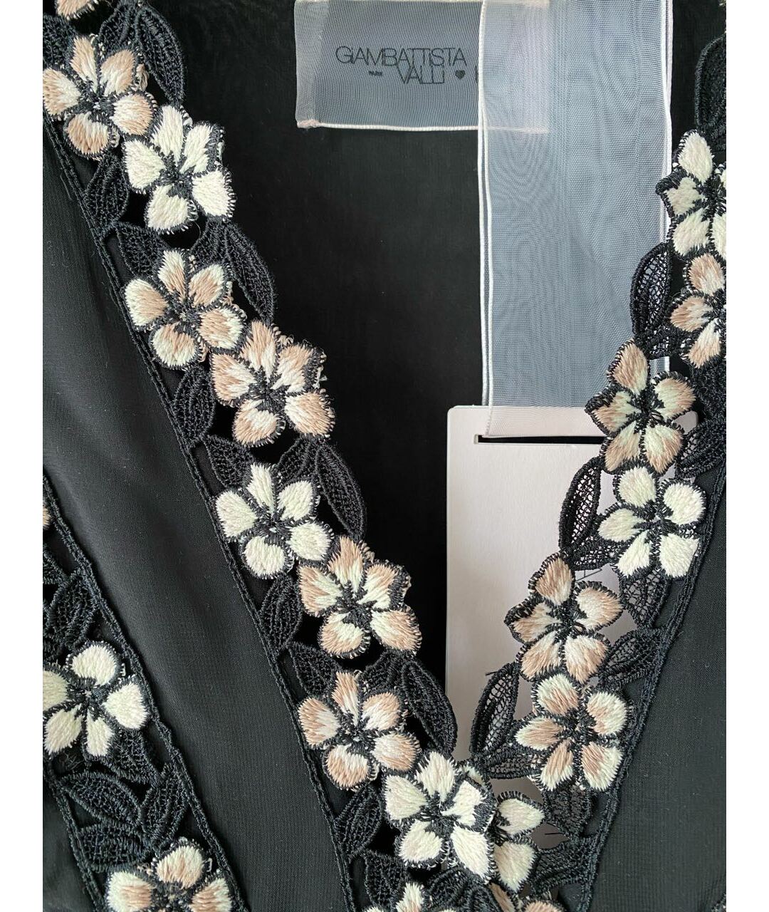GIAMBATTISTA VALLI Черное полиэстеровое повседневное платье, фото 3