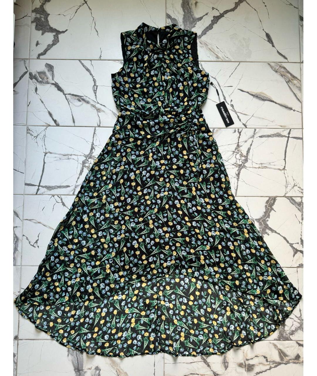 KARL LAGERFELD Черное полиэстеровое повседневное платье, фото 9