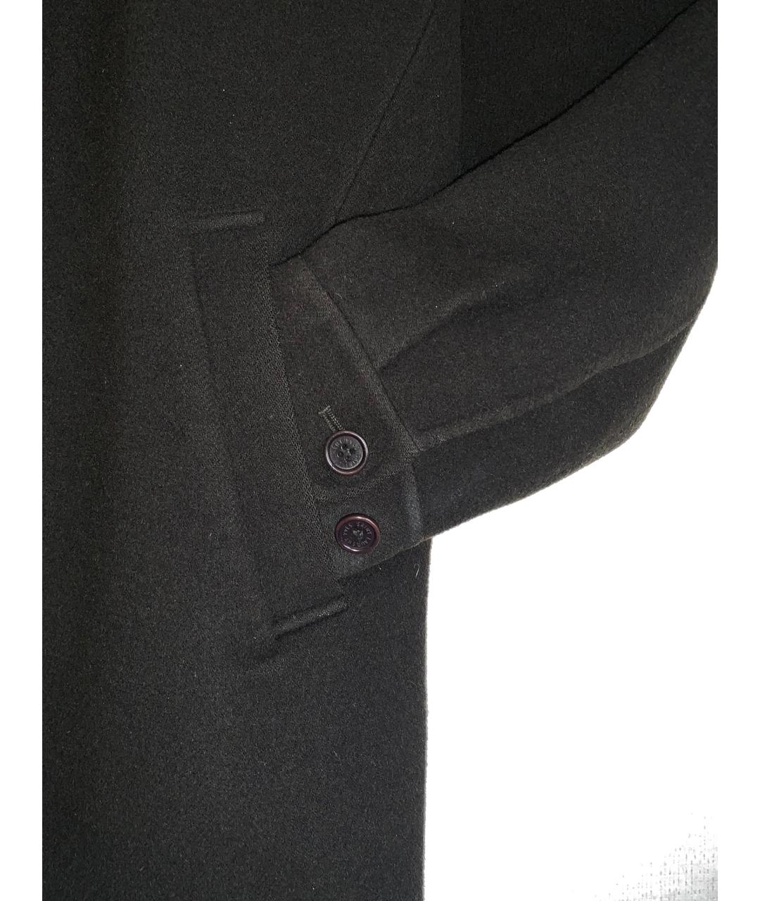 SAINT LAURENT Черное шерстяное пальто, фото 8