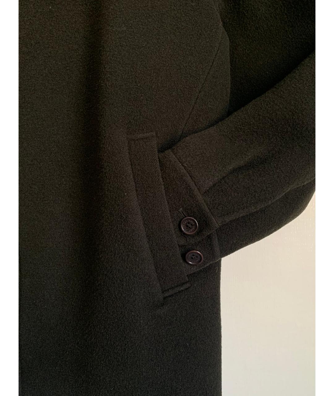 SAINT LAURENT Черное шерстяное пальто, фото 3