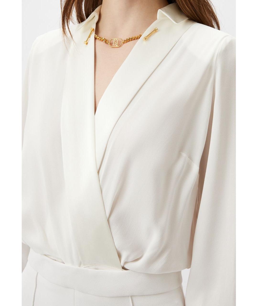 ELISABETTA FRANCHI Бирюзовый вискозный комбинезон, фото 3