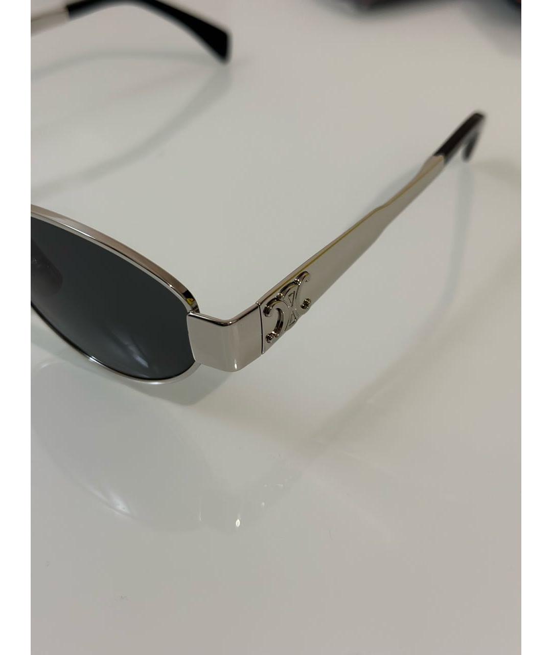 CELINE Серебряные солнцезащитные очки, фото 4