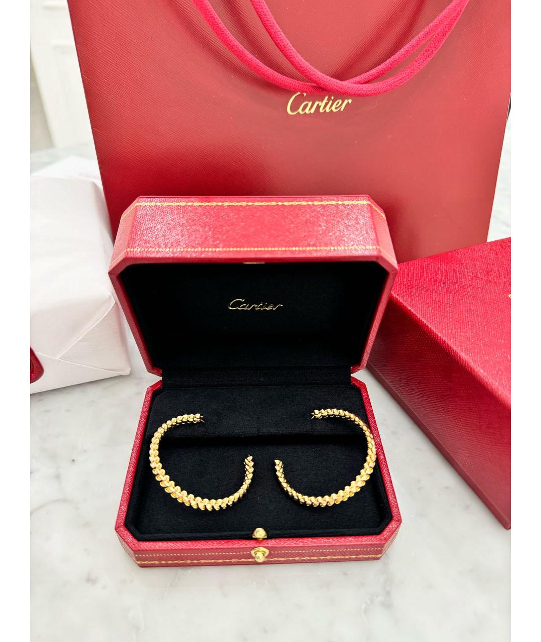 CARTIER Розовые серьги из розового золота, фото 3