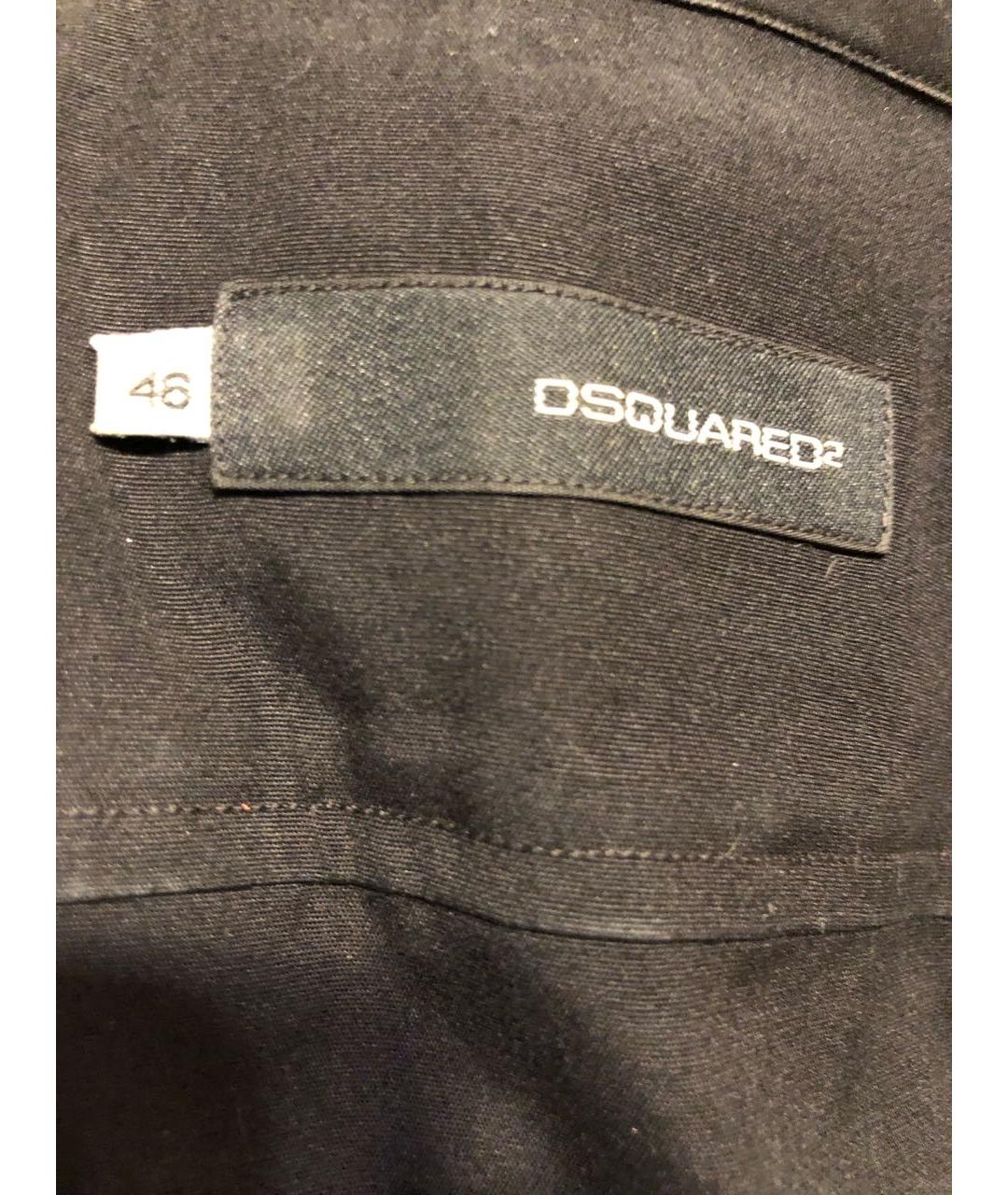 DSQUARED2 Черная хлопко-эластановая рубашка, фото 5