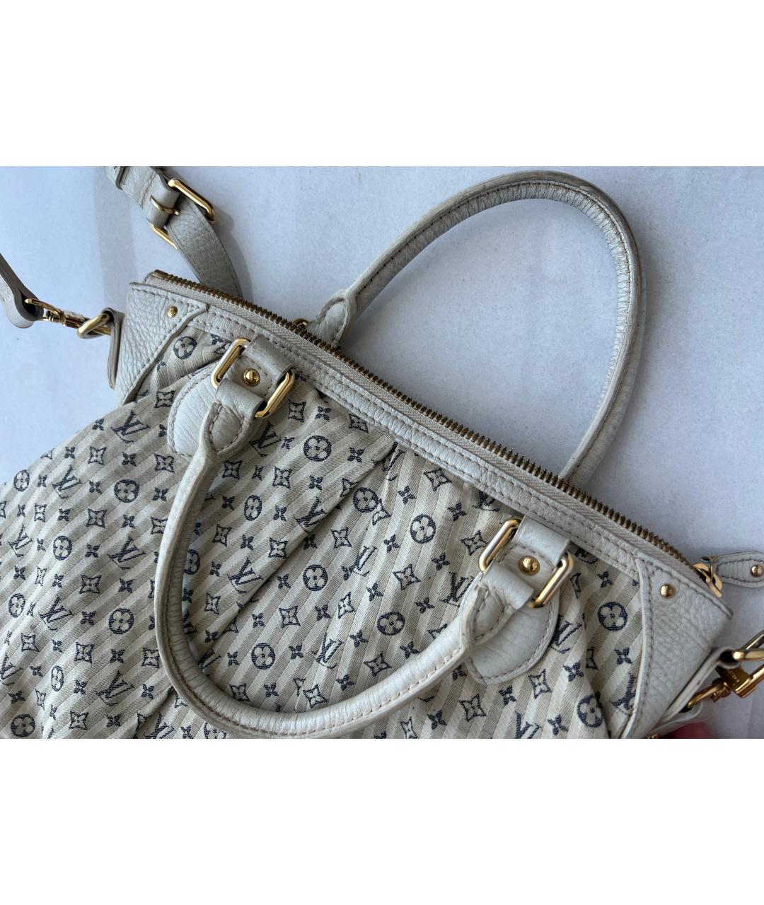 LOUIS VUITTON Бежевая кожаная сумка через плечо, фото 3