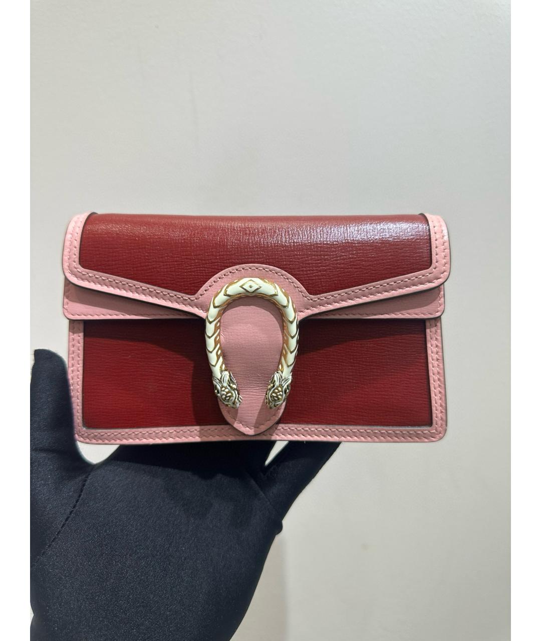 GUCCI Розовая кожаная сумка через плечо, фото 2