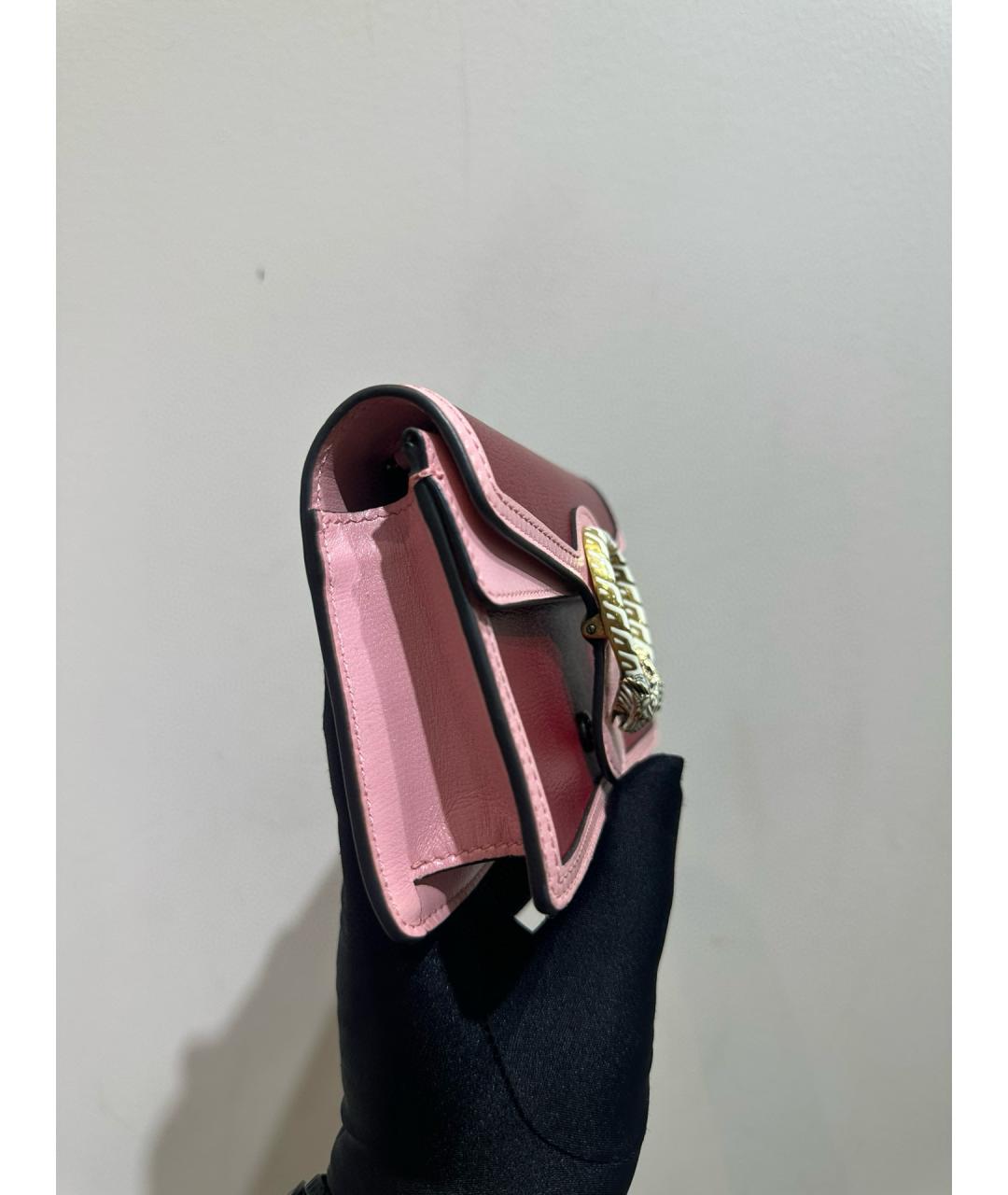 GUCCI Розовая кожаная сумка через плечо, фото 4