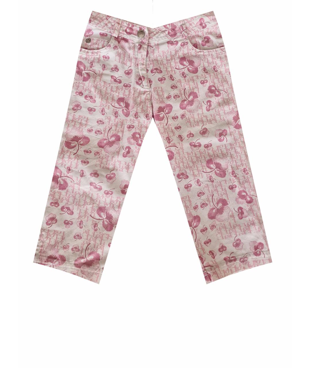 CHRISTIAN DIOR Розовые хлопковые брюки и шорты, фото 1