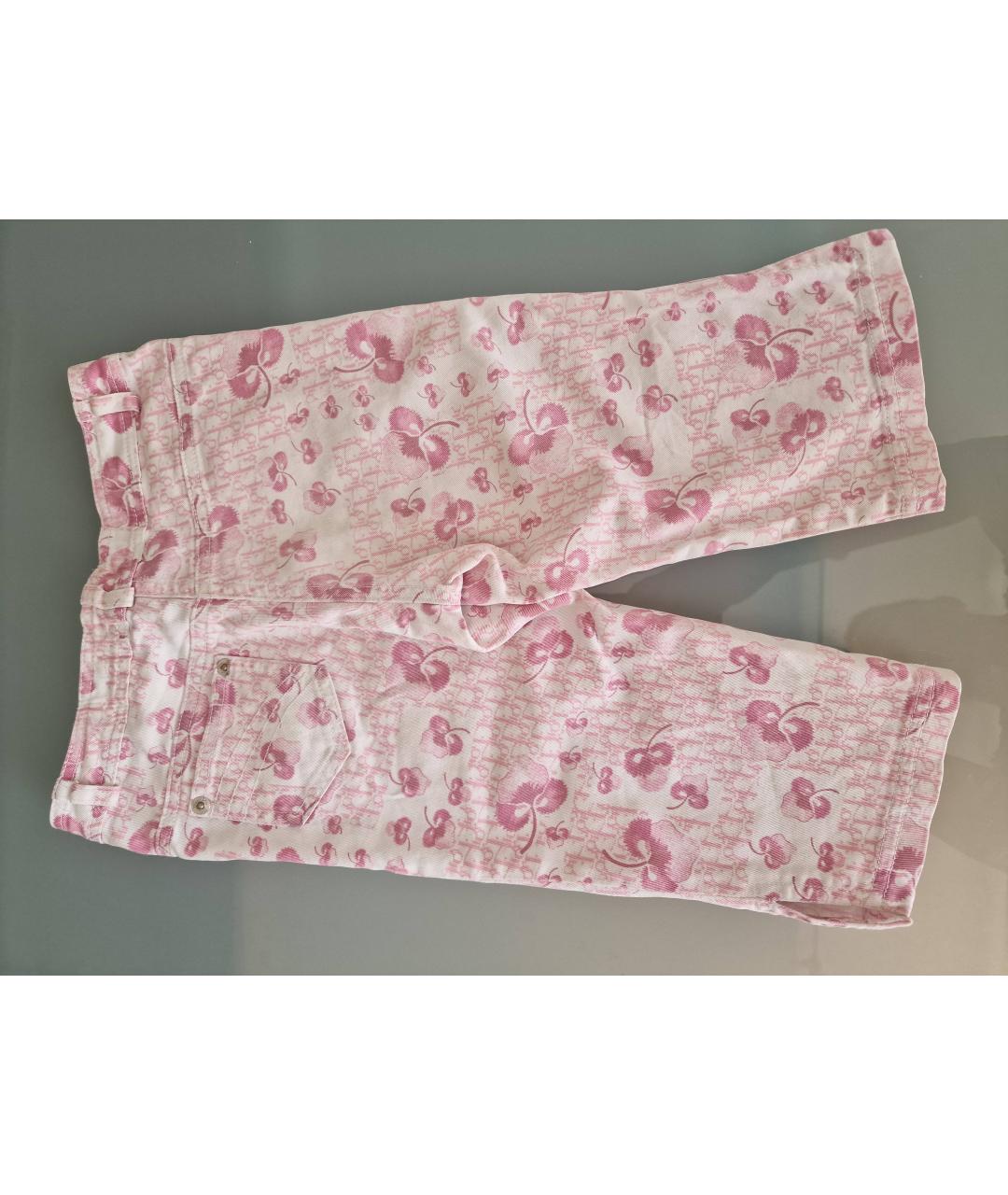 CHRISTIAN DIOR Розовые хлопковые брюки и шорты, фото 2