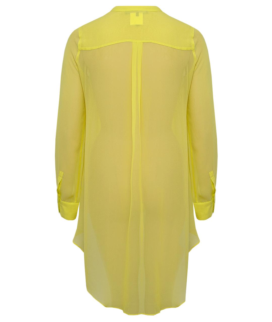 BCBG MAXAZRIA Желтая шелковая блузы, фото 2