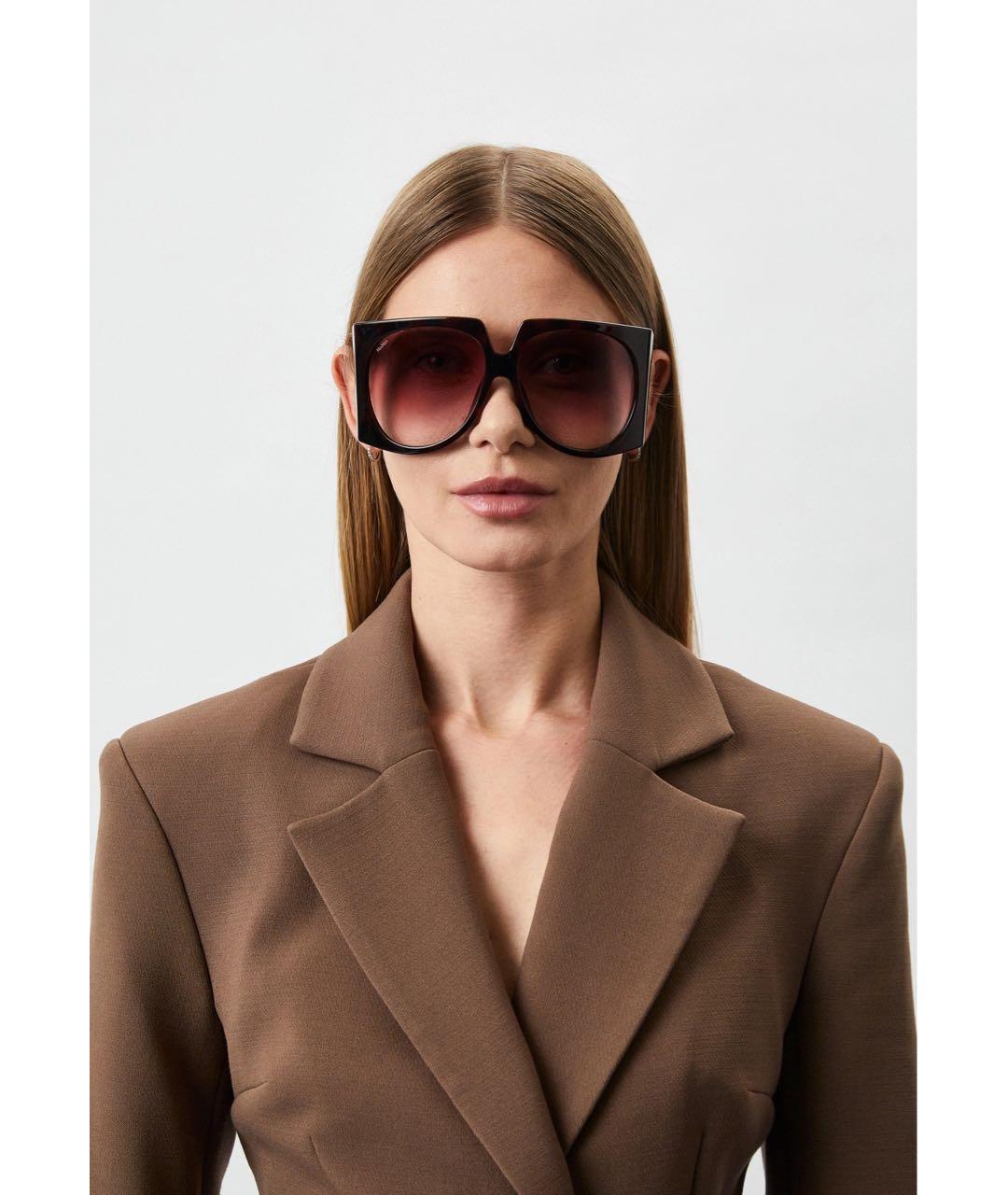 MAX MARA Бордовые пластиковые солнцезащитные очки, фото 7