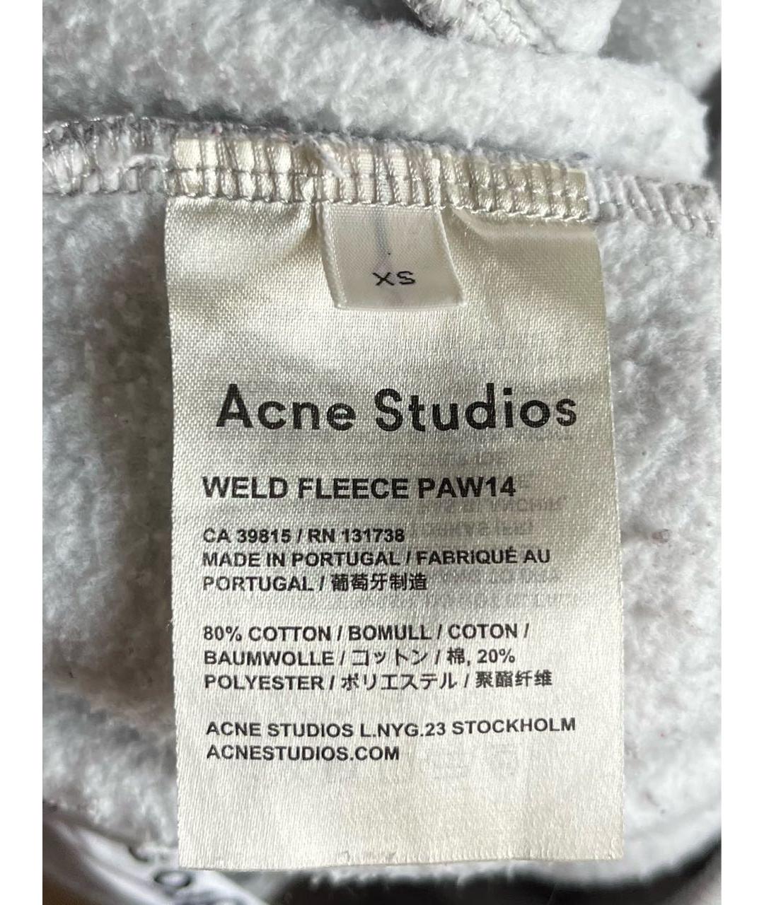 ACNE STUDIOS Серые хлопковые спортивные брюки и шорты, фото 5