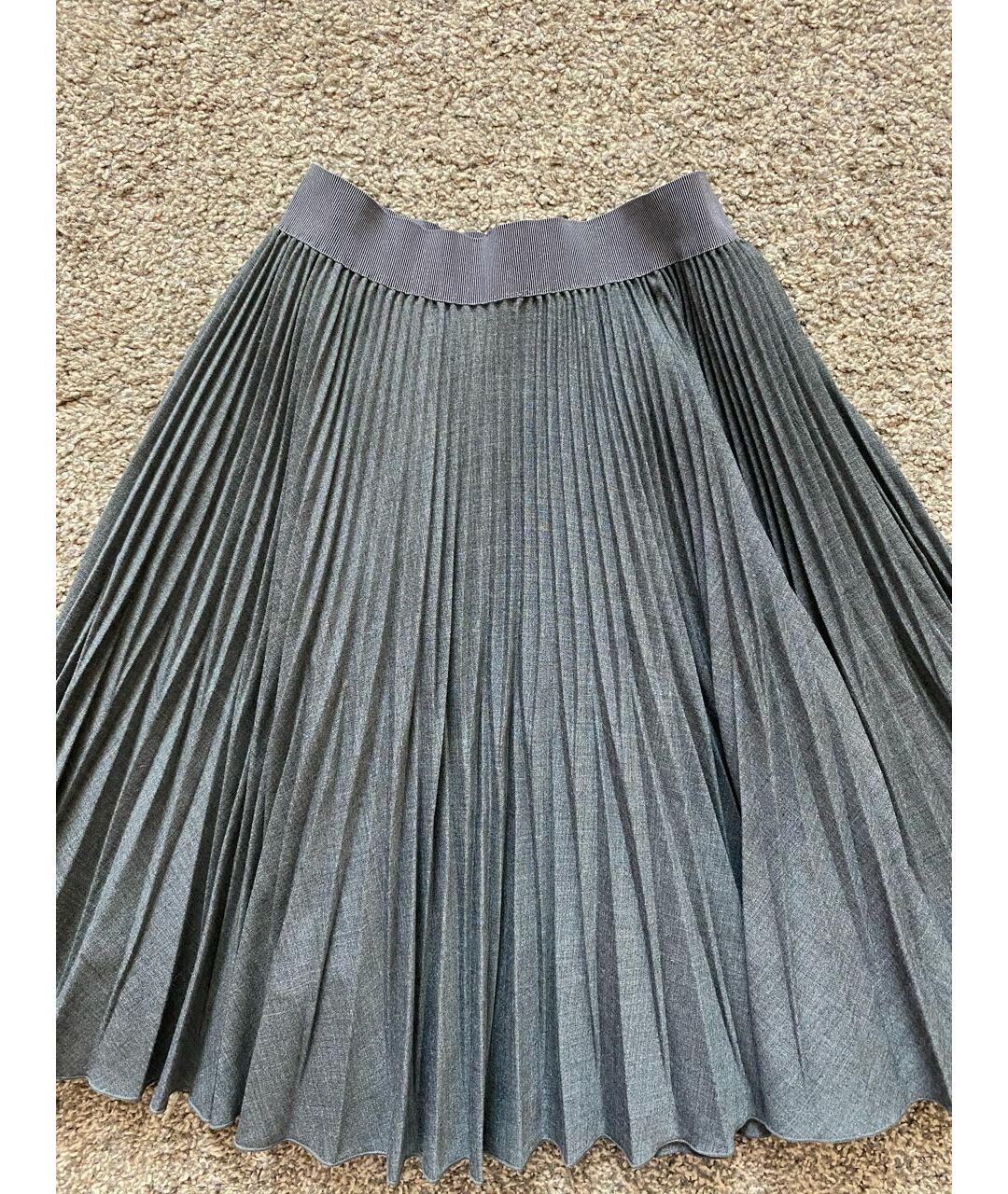 ALETTA Серая шерстяная юбка, фото 3